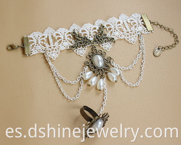 Alloy Gemstone Italian Lace Bracelet